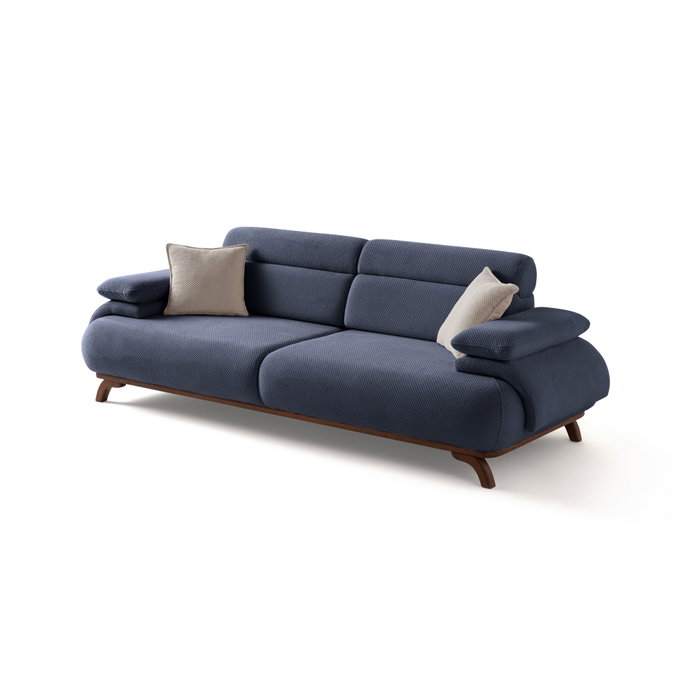 Atelier Del Sofa Bonjo Walnut - Sofá de 3 Plazas Azul Marino Atelier Del Sofa Bonjo Walnut - Sofá de 3 Plazas Azul Marino